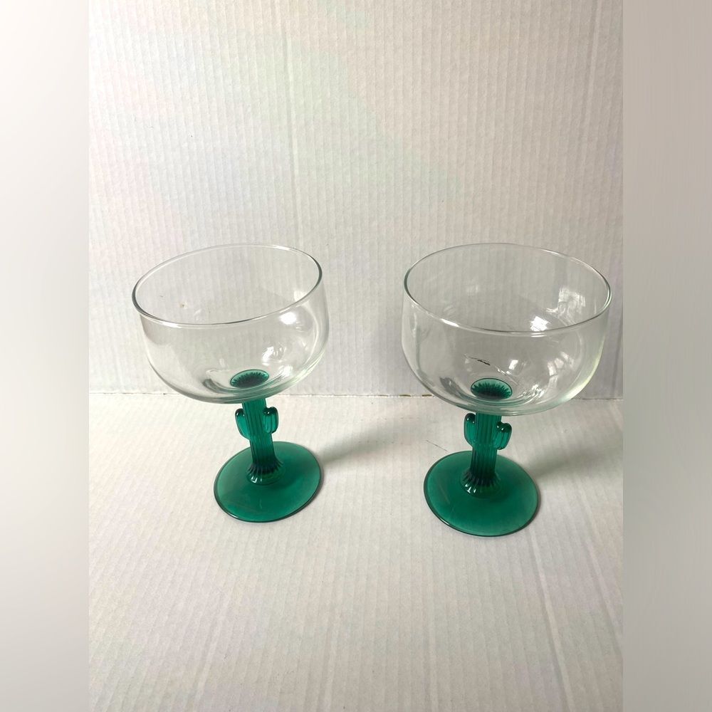 Cactus Stem Margarita Glasses Set of 2